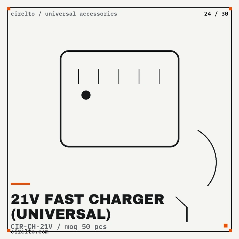 21V Fast Charger (Universal), Universal Accessories wholesale supply