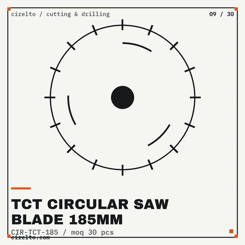 TCT Circular Saw Blade 185mm, Cutting & Drilling wholesale supply